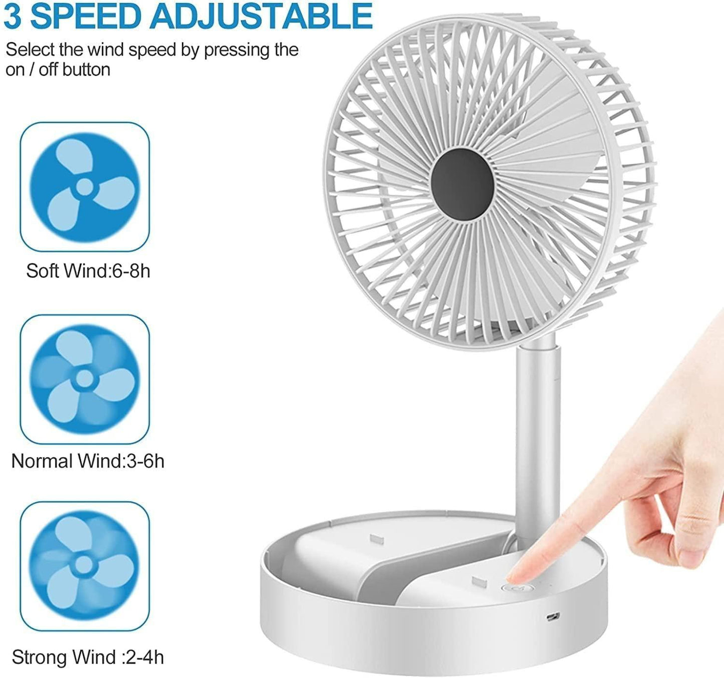 Powerful Rechargeable High Speed Fan