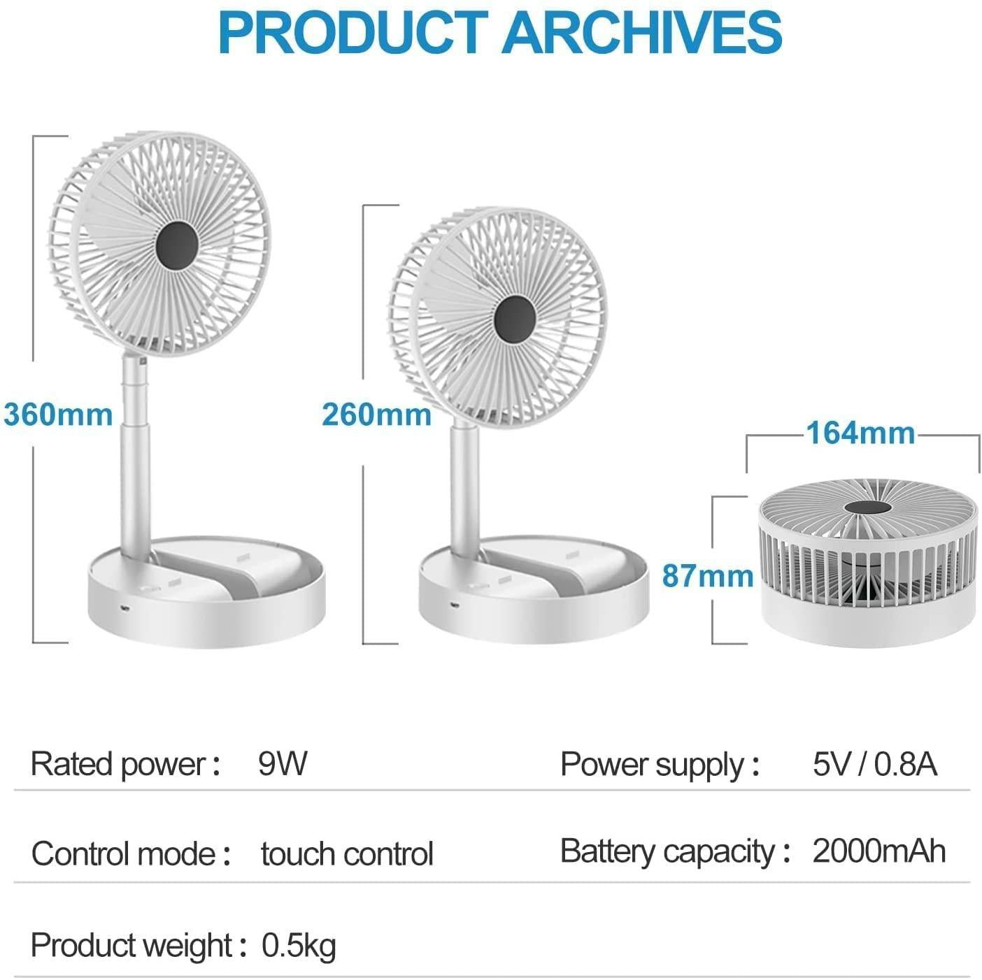 Powerful Rechargeable High Speed Fan